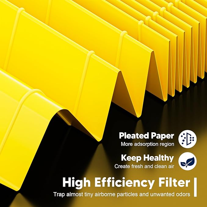 Vital 200S Pet Care Replacement Filter for LEVOIT Vital 200S and Vital 200S-P Air Purifier, High Efficiency Activated Carbon Filter, Vital 200S-RF-PA, 2 Pack, Yellow