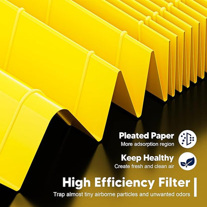 Vital 200S Pet Care Replacement Filter for LEVOIT Vital 200S and Vital 200S-P Air Purifier, High Efficiency Activated Carbon Filter, Vital 200S-RF-PA, 2 Pack, Yellow