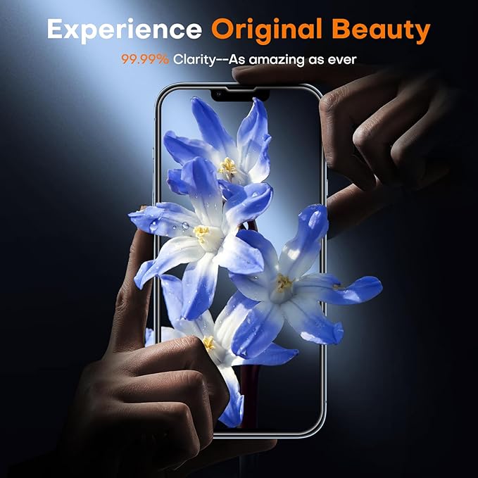 TOCOL for iPhone 13 Pro Privacy Screen Protector, 9H Hardness Military Grade Shatterproof HD Tempered Glass Full Coverage Easy Installation Case Friendly 2 Pack