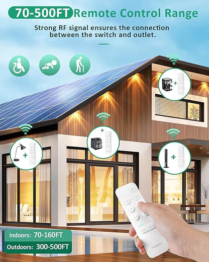 Remote Control Outlet Switch with Countdown Function, 1 Remote