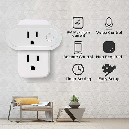 Sengled Smart Plug, S1 Auto Pairing with Alexa Devices, Energy Monitoring, Smart Outlet Remote Control, 15A Smart Socket, 1800W, Timer & Schedule, Bluetooth Mesh Smart Home, Hub Required, 4-Pack