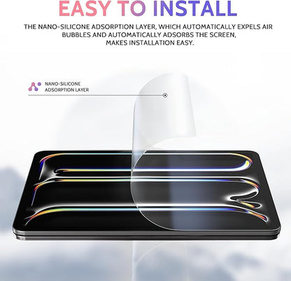 Peslv 2 Pack Like Paper Screen Protector for iPad Pro 13 Inch M4/M5 [2024/2025 7th/8th Gen], Matte Anti Glare PET Film/Blue Light Filter Eye Protection Cover/Drawing & Writing Feel Like on Paper