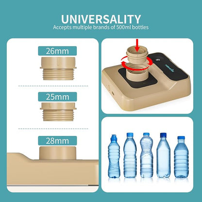 Travel Humidifier, Portable Small Humidifier for Plants, Bedroom, Office, Hotel or Car, Battery Operated Mini Cool Mist Humidifiers, Quiet 23dB, Auto-off, Night Light & BPA-Free, Khaki
