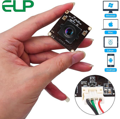 ELP 4K USB Camera for Computer & Rasp Pi - Dual Microphone, IMX317 Sensor, 8MP USB Security Camera