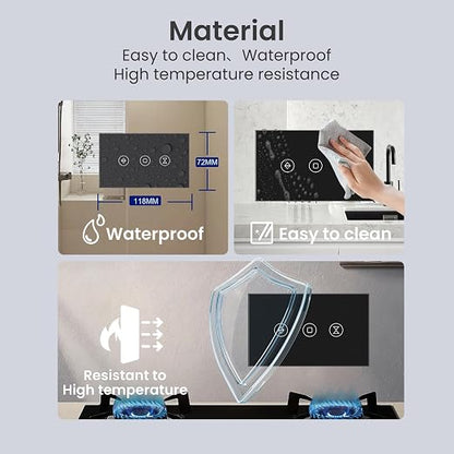 Smart Roller Shutter Switch,Need Neutral Wire,Black