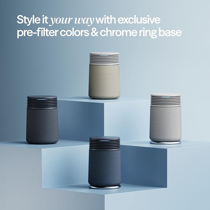 BLUEAIR Blue Signature Small Smart Air Purifier for Bedroom, Home & Office, HEPASilent Air Cleaner for Pets, Allergies, Dust & Smoke, Cleans 1,190 Sq Ft Per Hour, Quiet HEPA Air Purifier, App Control