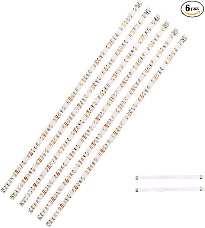WOBANE LED Extension Light bar, 6PCS 20 inch, 3Pin Strip Light, Accessories 6000K White
