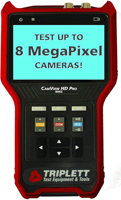 Triplett 8065 CamView HD Pro CCTV Camera Tester - Analog NTSC/PAL, AHD 2.0, HD-TVI 3.0, HD-CVI 3.0
