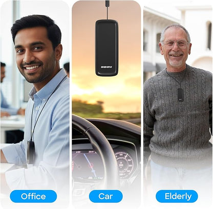 Portable Mini Air Purifier | Wearable Personal Air Cleaner with 50 Million Negative Ions | USB Rechargeable, 500mAh Battery, 120 Hours Backup | PM2.5, Smog & Odour Removal | Filterless