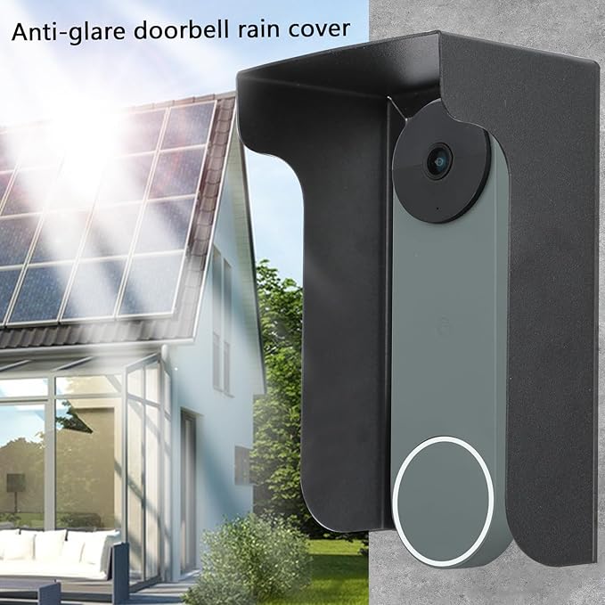 Metal Doorbell Cover Compatible with Ring/Blink/Google Nest/Arlo/Eufy/AOSU Doorbell, myQ Smart Garage Door Video Keypad Protector, Weatherproof Access Control Keypad Cover, Anti Glare