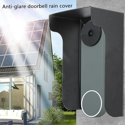 Metal Doorbell Cover Compatible with Ring/Blink/Google Nest/Arlo/Eufy/AOSU Doorbell, myQ Smart Garage Door Video Keypad Protector, Weatherproof Access Control Keypad Cover, Anti Glare