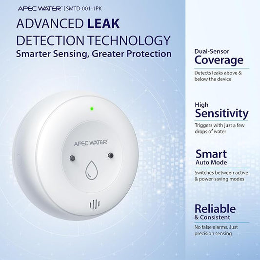 APEC Water WiFi Water Leak Detector, Dual Sensor, Pack of 1