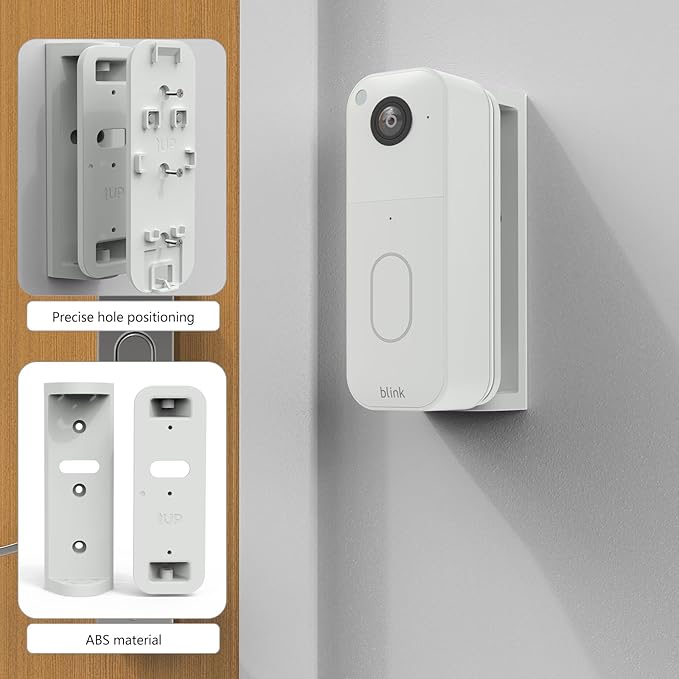 Angle Mount for Blink Video Doorbell (newest model), Doorbell Camera Holder for Blink Doorbell 2nd Gen, Wall Plate Wall Mounting Kit Bracket Corner Mount Accessory Stand for Blink Video Doorbell 2nd