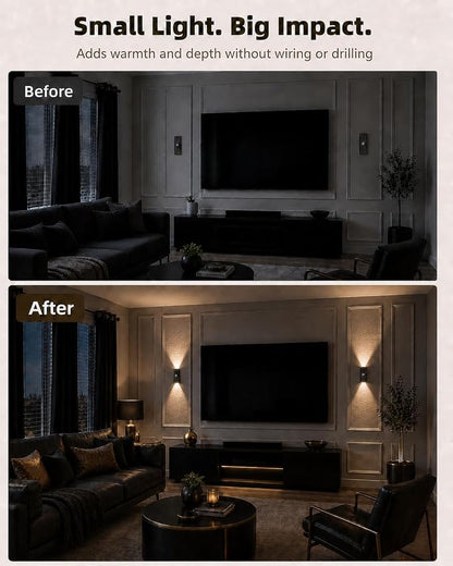 EZVALO Motion Sensor Wall Light with Remote Control, Rechargeable Wall Sconce, 3 Color Temps, Dimmable, Magnetic, LED Indoor Wireless Wall Lamp, 4000mAh, for Hallway, Stair, Entryway, Renters