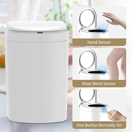 TOWNEW S2000 Auto-Sealing Trash Can, 5.5 Gallon Automatic with Hands-Free Sensor and Self-Replacing Bags for Kitchen, Office