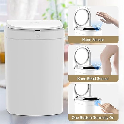 TOWNEW S2000 Auto-Sealing Trash Can, 5.5 Gallon Automatic with Hands-Free Sensor and Self-Replacing Bags for Kitchen, Office