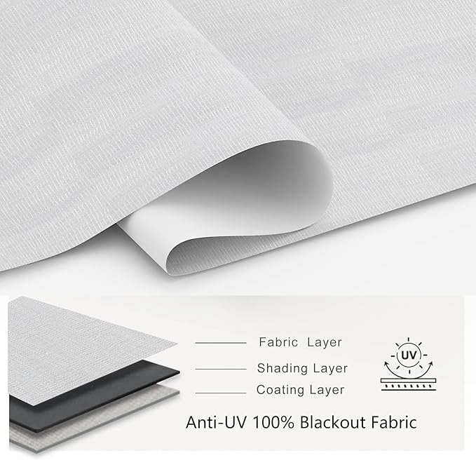 Bringnox Motorized Blinds with Remote,100% Blackout Smart Roller Blinds Compatible with Apple Homekit Google Home and Alexa Via HUB,and Customized