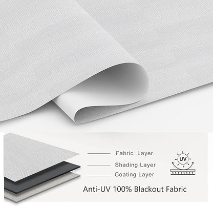 Bringnox Motorized Blinds with Remote,100% Blackout Smart Roller Blinds Compatible with Apple Homekit Google Home and Alexa Via HUB,and Customized