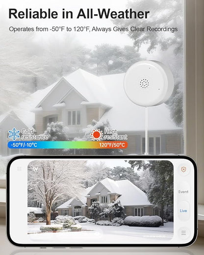 2K No-Drill Window Security Cameras, 2Packs Magnetic Cameras for Home Security, 5G&2.4G WiFi Indoor Angled Window Cam Stick on Glass, Full Color Night Vision, 24/7 AI Human Detection for RV, Apartment