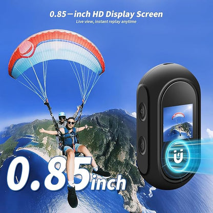 Mini Body Camera 1080P, Thumb Size Wearable Action Body Cam with Magnetic Clip - Portable POV Body Worn Camera for Outdoor Security, Travel, Sports