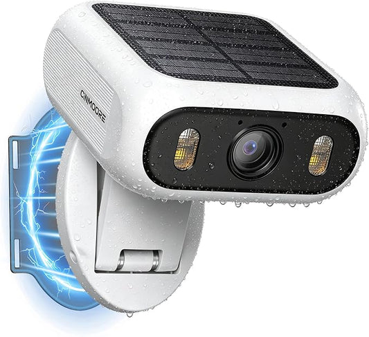 Solar Security Camera Wireless Outdoor, 2.4GHz 5GHz Dual Band WiFi Camera, Magnetic Folding Mount, AI Human/Vehicle Detection, Full Color Night Vision, Siren, 2-Way Talk for Home Garage Yard