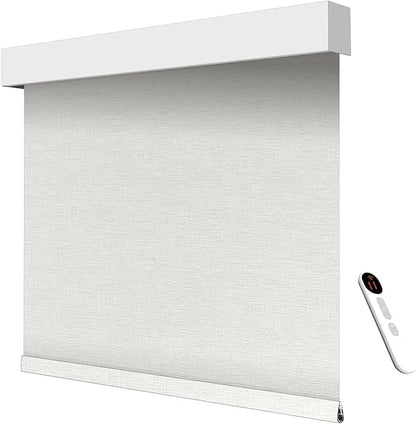 Motorized Blackout Roller Shades with Remote – Smart Blinds for Bedroom, Alexa Google Home Siri, Matter Compatible, Custom Electric Window Shades, Cordless Rechargeable
