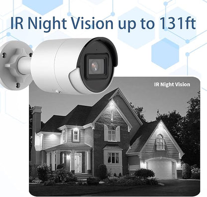 4K 8MP DS-2CD2083G2-I 2.8mm Hik AcuSense PoE Bullet IP Camera Outdoor Indoor, Human/Vehicle Detection, H.265+, IP67 Waterproof, 131ft Night Vision, Replacement of DS-2CD2083G0-I, DS-2CD2085FWD-I
