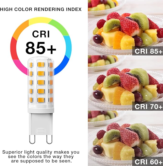 DAYBEETER 24 Pack Dimmable G9 LED Bulb 4W(40 Watt Equivalent), 2700K Soft Warm White, G9 Halogen Bulb T4 G9 Bi-pin Base Light Bulbs for Chandelier,120V 450LM 360 Beam Angle No-Flicker G9 Bulb