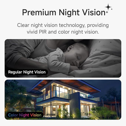 Noorio Home Security System with T120 Camera x1, B200 Camera x2，Hub x1