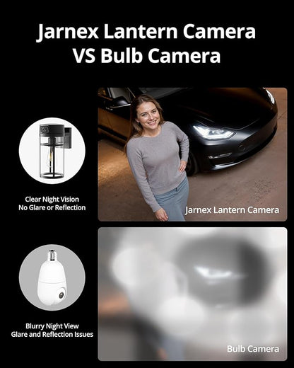 Outdoor Porch Light Security Camera, 2K HD Live View Wi-Fi Human Detection, Pan & Tilt, Two-Way Talk, Cloud/SD Storage, Wall Lantern Sconce Camera for Porch, Garage, Doorway, Works with Alexa