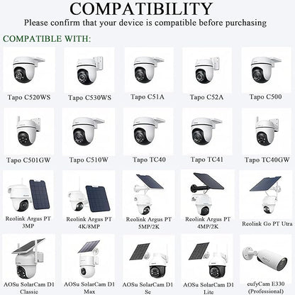 Metal Camera Corner Mount Compatible with TP-Link Tapo C500/C510W/C520WS/C530WS,Reolink Argus PT/Go PT Ultra,AOSU SolarCam D1 Classic/Max/SE/Lite,PTZ Camera, Large Outside Wall Corner Mount Bracket