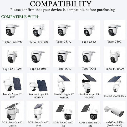 Metal Camera Corner Mount Compatible with TP-Link Tapo C500/C510W/C520WS/C530WS,Reolink Argus PT/Go PT Ultra,AOSU SolarCam D1 Classic/Max/SE/Lite,PTZ Camera, Large Outside Wall Corner Mount Bracket