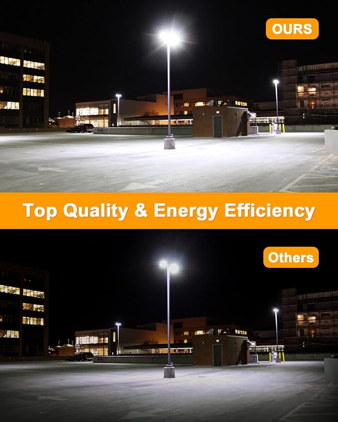 480V LED Parking Lot Light 150W/120W/90W 22500LM ETL Listed Flood Lights with Photocell, Adjustable Slip Fit Mount 5000K IP65 Commercial Security Area Light AC277-480V for Street Roadway
