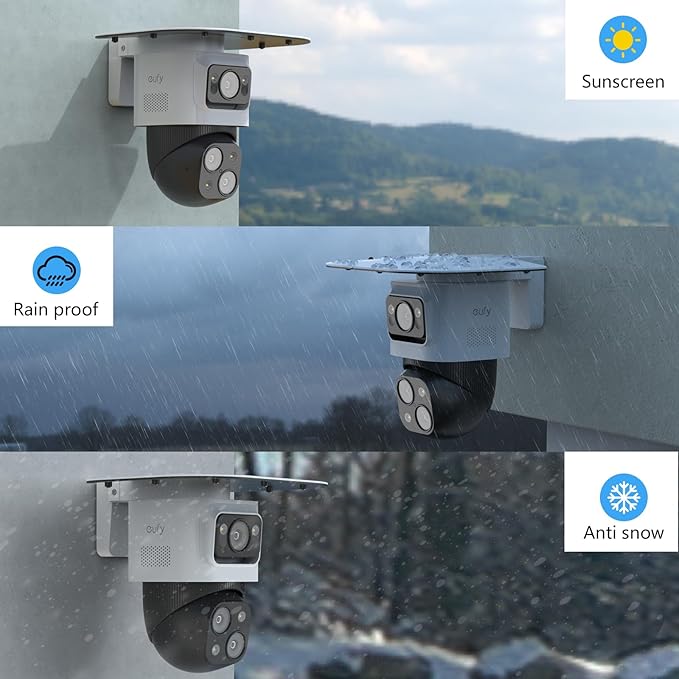 Waterproof Outdoor Sun Rain Shade Shield Cover Compatible with eufy PoE NVR Security System S4 Max and eufy PoE Bullet-PTZ Cam S4 Security Camera (Not Compatible with eufyCam S4)