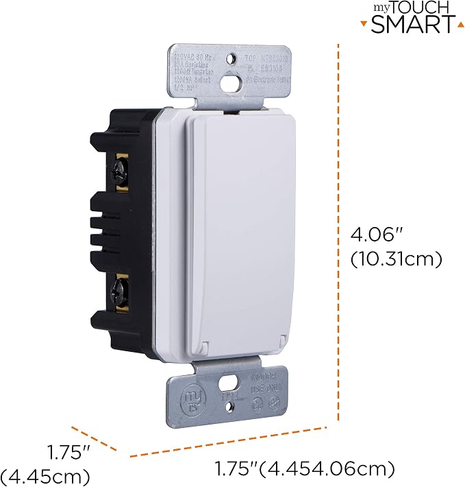 myTouchSmart 33861 LE One in-Wall Digital Timer, Push Door Switch, Backlit LED Screen, 8 Custom On/Off Times, Countdown Mode, Daily/Weekly Set, Off & Countdown (Pack of 3)