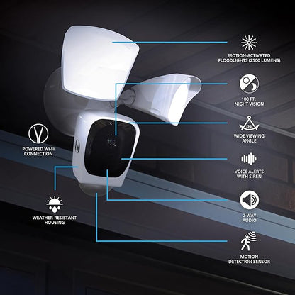 Night OWL FWIP3-FL FLOODLIGHT Security Camera - White