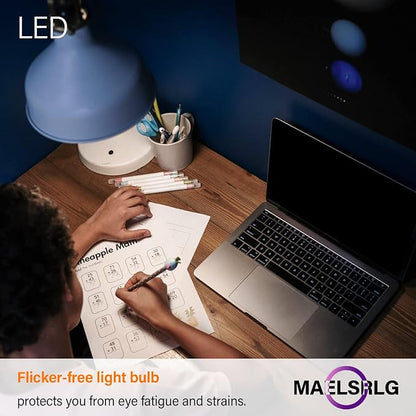 Maelsrlg R14 LED Bulb 4W(40W Equivalent) Mini Reflector Flood Light Bulbs 5000K Daylight, Curio Cabinet Light Bulb, Non-Dimmable, E26 Base Short Light Bulbs, 4-Pack