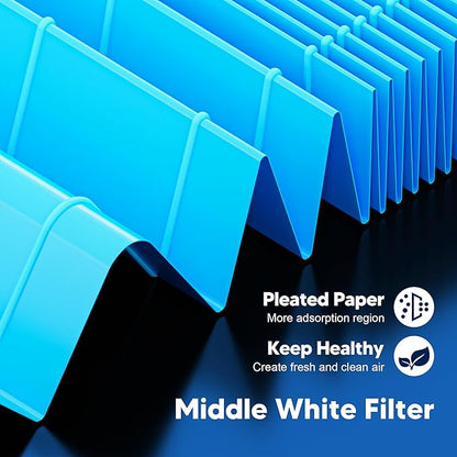Core 200S Smoke Remover Replacement Filter Compatible with LEVOIT Core 200S and Core 200S-P Smart WiFi Air Purifier, 3-in-1 Grade Main Filter, Core 200S-RF-SR, Blue, 4 Pack
