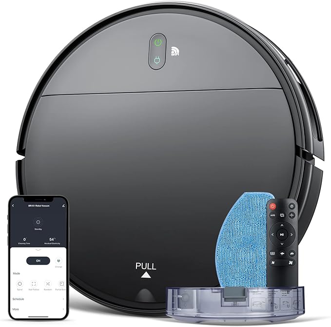 MAMNV BR151 Robot Vacuum Household Robotic Vacuums Black