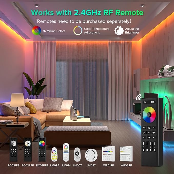 5in1 WB5 2.4GHz WiFi PWM LED Controller Compatible Alexa Google Home