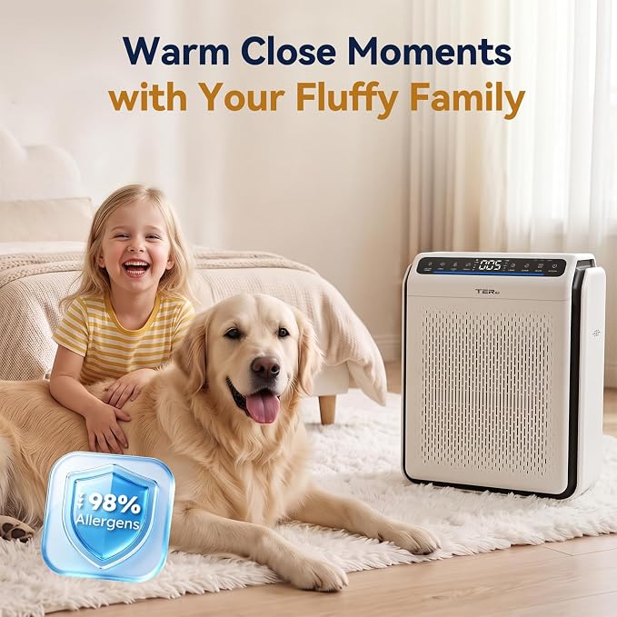 Pet Air Purifier for Home Large Room with Washable Screen Filter, AP03