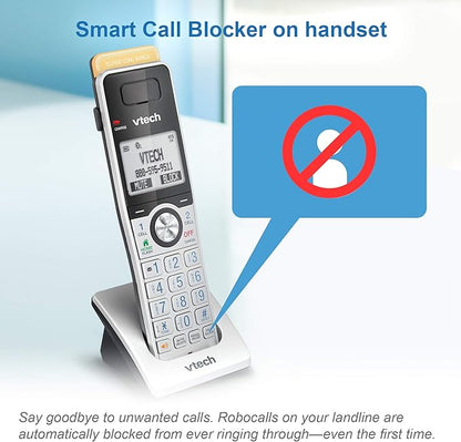 VTech IS8101 Accessory Handset for IS8151 Phones with Super Long Range up to 2300 Feet DECT 6.0, Call Blocking, Connect to Cell, Headset jack, Belt-clip, Power backup, Intercom and Expandable to 12 HS