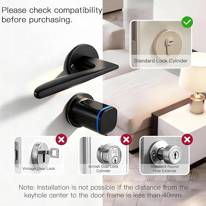 Intelligent Door Locks Fingerprint IC Card Key Cell Phone Application Household Intelligent Electronic Locks Applicable to Wooden Iron Security Door