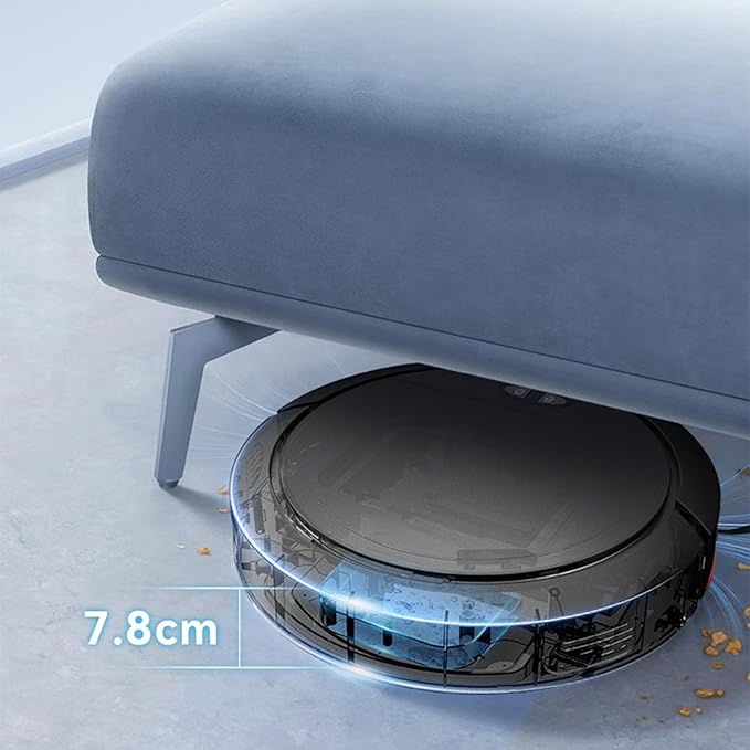 Robot Vacuum and Mop Combo, 3-in-1 Robot Vacuum Cleaner, Sweeping Machine with APP & Button Control, Max 2700Pa Suction, 120Mins Runtime, Robotic Vacuum for Pet Hair, Carpet, Hard Floor, Black