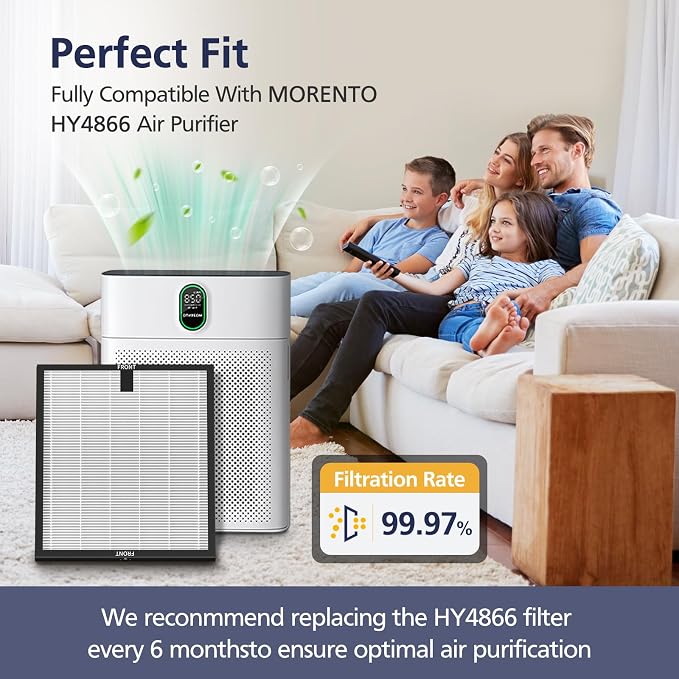 HY4866 Replacement Filters for MORENTO HY4866, WESTHEY HY4866 Air Purifier