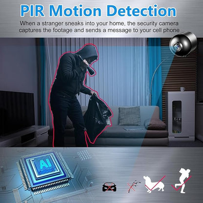Tiniest WiFi Battery Camera,Ultra Mini Camera,Pocket-Sized,HD4K Video Live surveillance,No Need Wifi Camera,Nanny Cam,Smart Alerts Home Baby Monitor,Pet Monitoring with Night Vision,Motion Detection