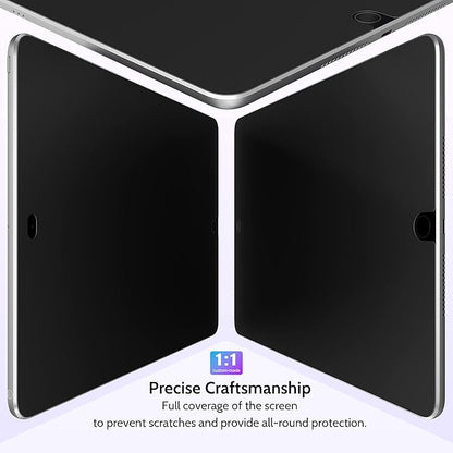 Peslv Privacy Screen Protector Compatible With iPad 9th 8th 7th Generation 10.2 Inch, Anti Glare Blue Light Spy Filter Private Cover, High Sensitive Bubble-Free Easy Install Black Security Screen