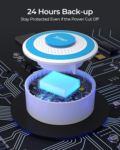 Alarm System for Home Security, Wireless Alarm System 20 Piece Kit with Phone APP Alert Alarm Siren Door Window Sensor Motion Sensor Compatible with Alexa No Contract Ideal for Home, Apartment