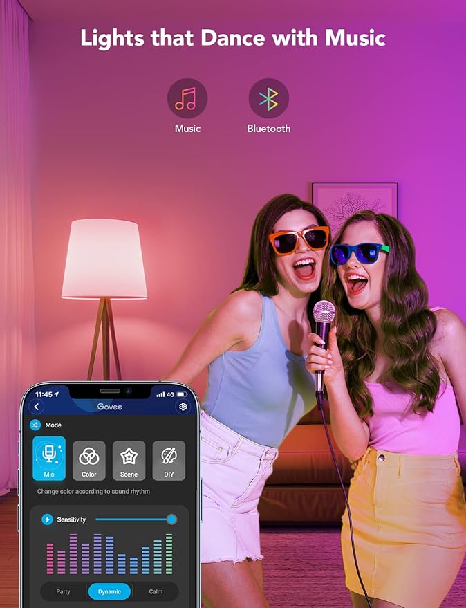 Govee Smart Light Bulbs, Color Changing Light Bulbs Bundle Smart Light Bulbs 1200 Lumens