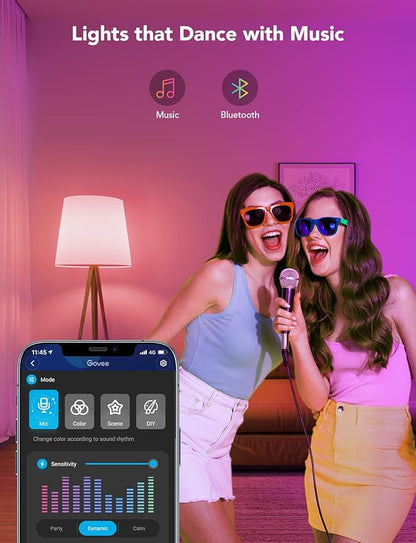 Govee Smart Light Bulbs, Color Changing Light Bulbs Bundle Smart Light Bulbs 1200 Lumens